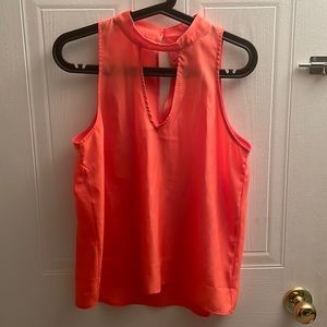Coral chemise peek-a-boo neck line